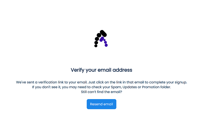 Verify Your email step